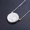 SHEGRACE Stunning 925 Sterling Silver Semicircle and Mable Pendant Necklace JN474A-2