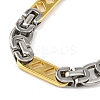 201 Stainless Steel Links Chain Necklace NJEW-F22-39K-GP-3
