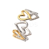 304 Stainless Steel Double Color Cuff Rings RJEW-S635-01GP-Q-1