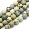 Natural Dendritic Jasper Beads Strands X-G-E501-8mm-01-1