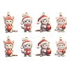 8Pcs 4 Styles Christmas Alloy Enamel Pendants FIND-YW0005-64-1