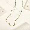 304 Stainless Steel Satellite Chain Necklaces for Women NJEW-SW00052-3