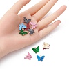 10Pcs 5 Colors Alloy Acrylic Pendants MACR-YW0002-56-4