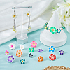 100Pcs 3 Styles Handmade Polymer Clay 3D Flower Plumeria Beads CLAY-SC0002-61-4