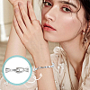 2Pcs 925 Sterling Silver Fold Oval Clasps STER-BC0003-45-5