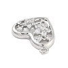 Brass Pave Clear Cubic Zirconia Pendants LS-KK-Z061-07P-2