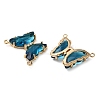 Brass Pave Faceted Glass Connector Charms FIND-Z020-03P-2