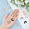 10Pcs 5 Colors 304 Stainless Steel Pendants STAS-DC0013-61-4
