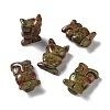 Natural Unakite Owl Healing Figurines DJEW-Z005-01B-1