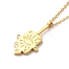 304 Stainless Steel Pandant Necklace for Men Women NJEW-O126-02G-02-2