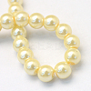 Baking Paint Pearlized Glass Pearl Round Bead Strands HY-Q003-10mm-21-4