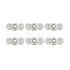 Alloy Interlocking Clasps ALRI-WH0005-07P-1