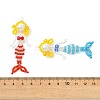Copper Wire Wrapperd Glass Seed Beads Big Pendants PALLOY-MZ01442-2