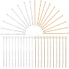 4 Sets 4 Styles Brass Flat Head Pins & Eye Pins Sets KK-SP0002-39-1