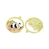 Golden Plated Alloy Enamel Pendants ENAM-Z017-08G-01-2