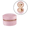 Portable Travel Round Velvet Jewelry Set Storage Zipper Boxes CON-TAC0001-11B-1