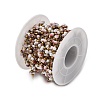 Handmade 304 Stainless Steel Porcelain Beaded Round Link Chains CHS-L032-16G-01-3