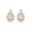Brass Micro Pave Clear Cubic Zirconia Pendants KK-K351-41G-1