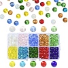218Pcs 10 Colors Transparent Glass Beads GLAA-YW0005-12-1