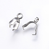 Tarnish Resistant 201 Stainless Steel Pendant Pinch Bails LS-X-STAS-E437-27P-2
