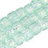 Handmade Foil Glass Beads Strands FOIL-Q002-04F-1