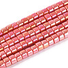 AB Color Plated Opaque Glass Beads Strands GLAA-T026-2x4mm-P18-1