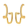 304 Stainless Steel Micro Pave Clear Cubic Zirconia Stud Earrings LS-EJEW-G368-02G-4