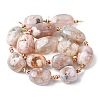 Natural Cherry Blossom Agate Beads Strands G-P605-B01-01-3