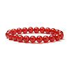 SUNNYCLUE Natural Red Agate Round Beads Stretch Bracelets BJEW-PH0001-8mm-04-1