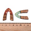 Opaque Resin and Walnut Wood Pendants RESI-T060-19M-3