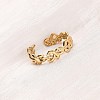 304 Stainless Steel Open Cuff Rings for Women RJEW-K309-18G-1