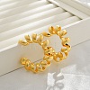 Brass Spiral Laid Stud Earrings for Women LS-EJEW-A121-21G-1