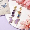 Butterfly Alloy Enamel Pendants Decoraiton HJEW-JM01637-03-2