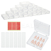 15Pcs Transparent Plastics Hand-wearing Armor Storage Case MRMJ-PH0001-78-1