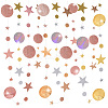 3Pcs 3 Style Paper Glitter Circle Star Garland HJEW-PH0001-50-7
