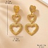 Heart Zinc Alloy Dangle Stud Earrings FS-WG20C8F-01-5