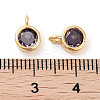 Brass Micro Pave Cubic Zirconia Charms KK-C051-38G-05-3