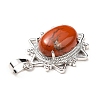 Natural Red Jasper Pendants G-B033-03P-20-4