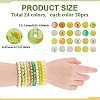 24 Color Imitation Pearl & Crackle & Transparent & Opaque Glass Beads GLAA-PH0002-89A-2