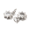 Brass Micro Pave Cubic Zirconia Charms KK-E068-VB237-3
