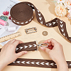 5 Yards Polycotton Jacquard Arrow Ribbon OCOR-WH0078-170C-3