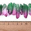 Two Tone Spray Painted Natural Quartz Crystal Points Beads Strands G-Q610-03H-4