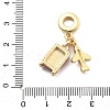 Rack Plating Brass Red Enamel European Dangle Charms LS-KK-Q017-20G-3