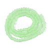 Frosted Transparent Glass Beads Strands GLAA-N016-4mm-07-2