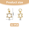 12Pcs Rack Plating Brass Micro Pave Cubic Zirconia Charms KK-HS0015-04-2