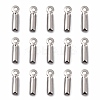 Tarnish Resistant 201 Stainless Steel Fold Over Crimp Cord Ends X-STAS-R055-07-1