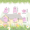 DIY Translucent Resin Pig Mobile Phone Strap Making Kits DIY-YW0011-17-2