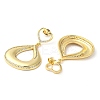 Rack Plating Brass Micro Pave Cubic Zirconia Dangle Stud Earrings EJEW-M230-14G-2