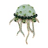 Jellyfish Alloy Rhinestones Tassel Brooches JEWB-S022-11B-2