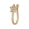 Brass Micro Pave Clear Cubic Zirconia Clip-on Nose Septum Rings WGE30AD-15-1